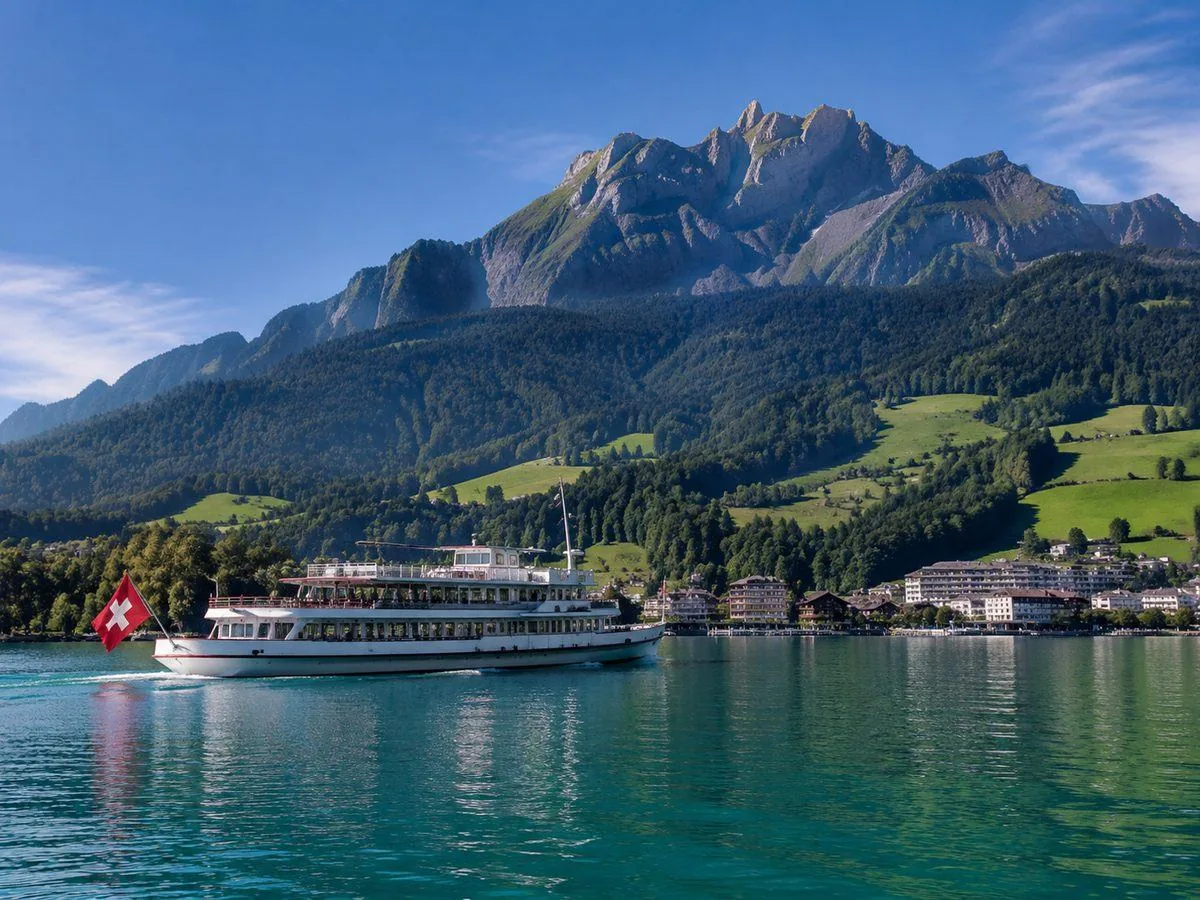 Lake Lucerne boat between Alpnachstad and Lucerne