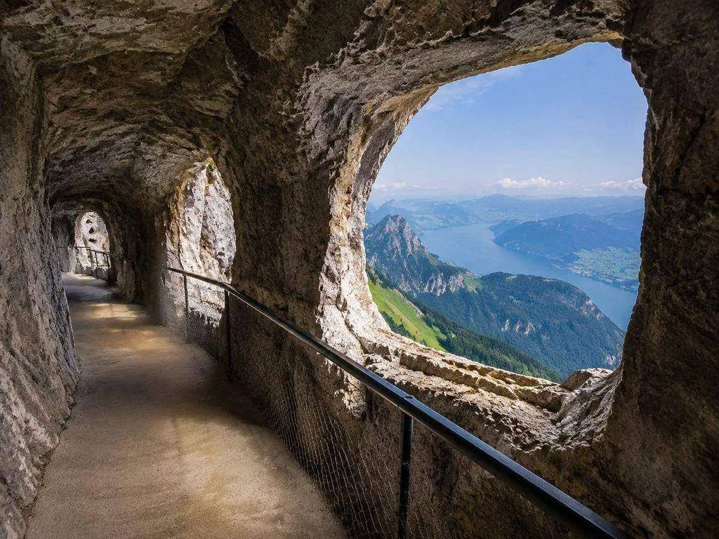 Dragon Path rock gallery near Pilatus Kulm